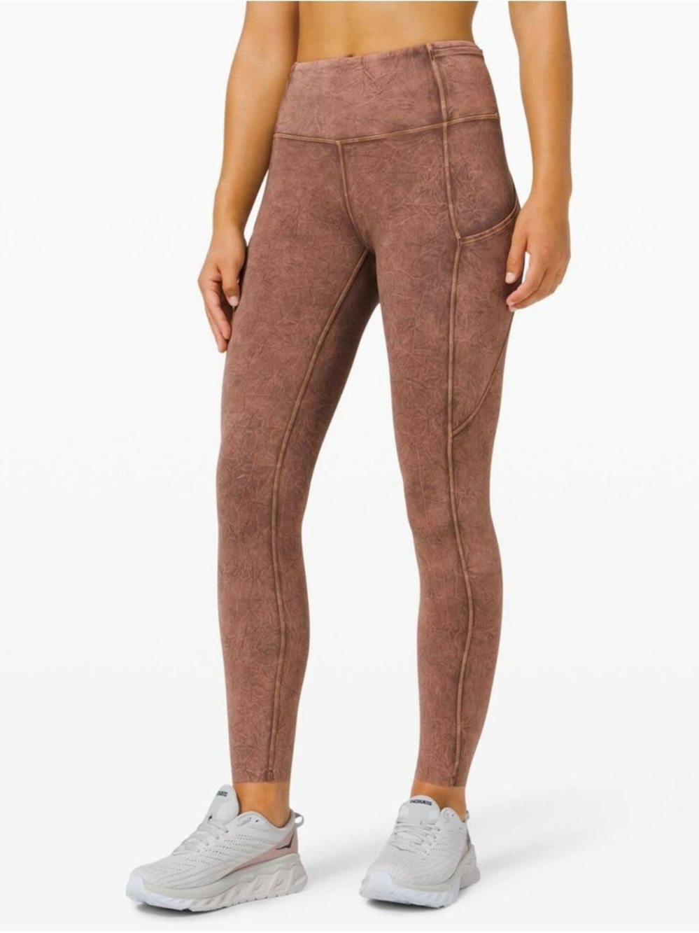 Lululemon Fast Free Tight 25" Leggings Ice Dye Brown 4